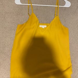 Gold socialite tank top scallop edge